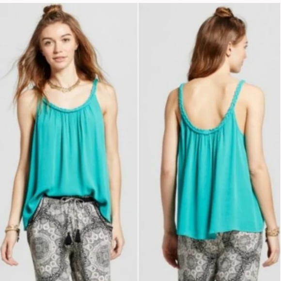 Mossimo Supply Co. Tops New Boho Braid Detail Tank Top Xxl Poshmark
